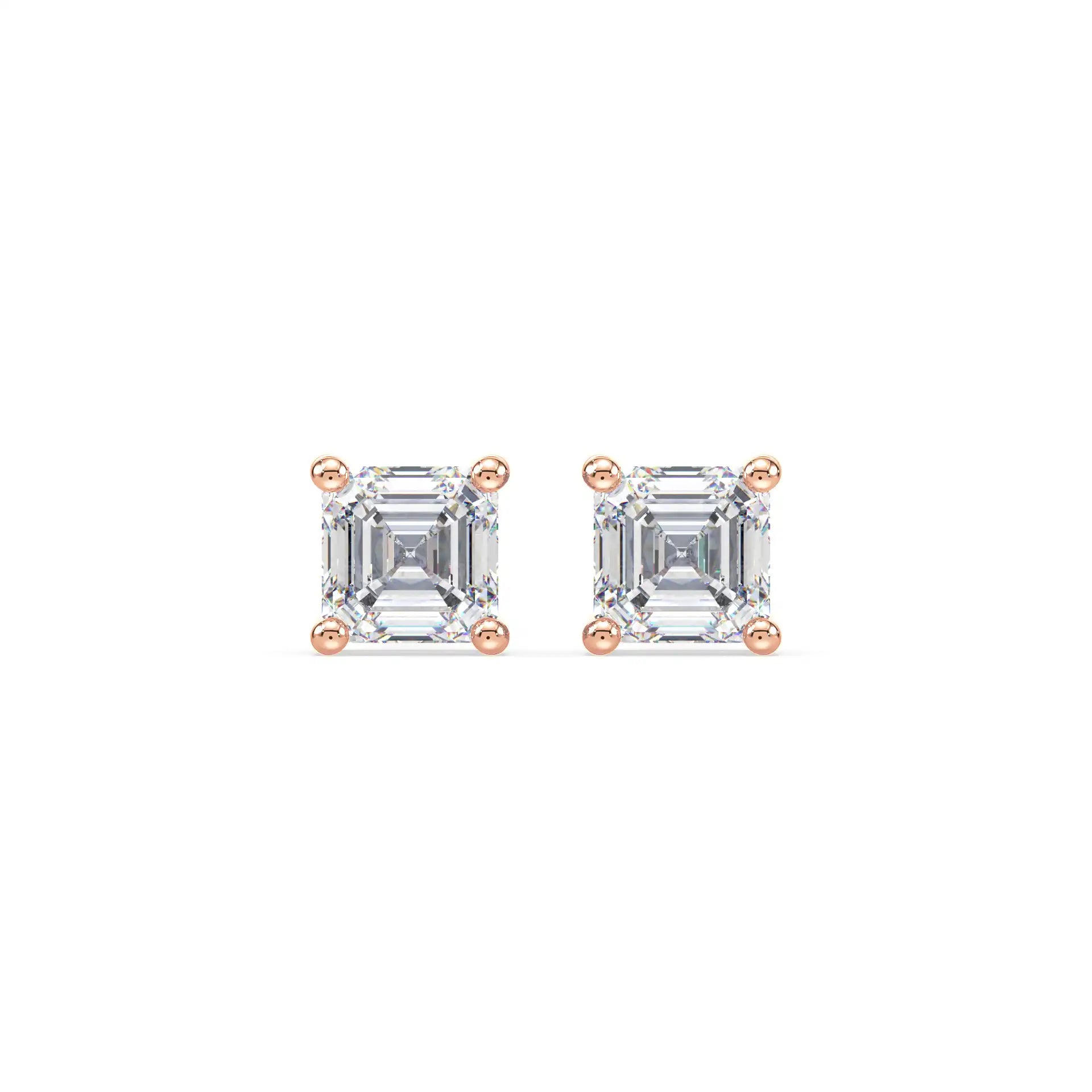 Solitaire Earring - Asscher