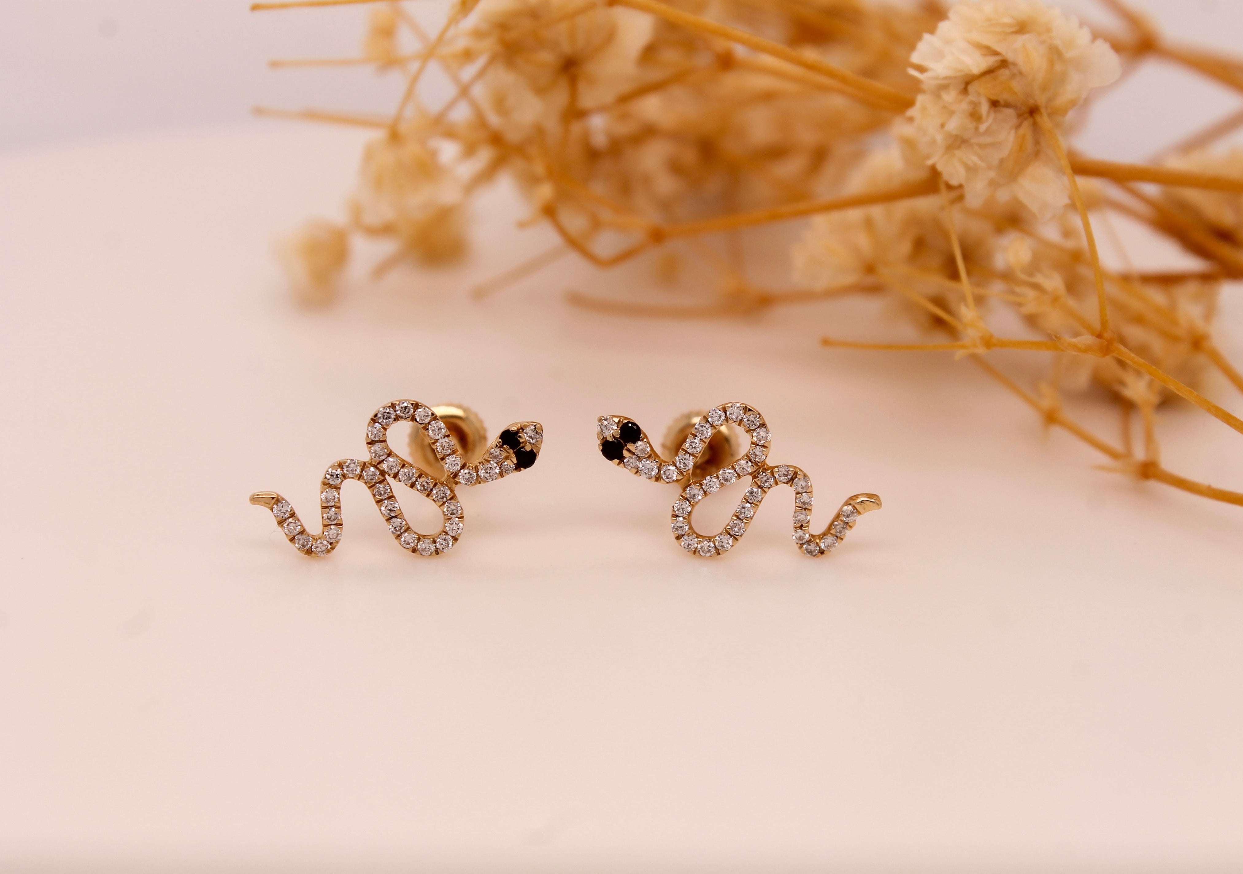 Diamond Snake Earrings 0.27 ct