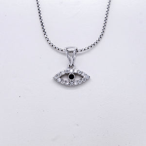 Diamond Evil Eye Necklace 0.22 ct