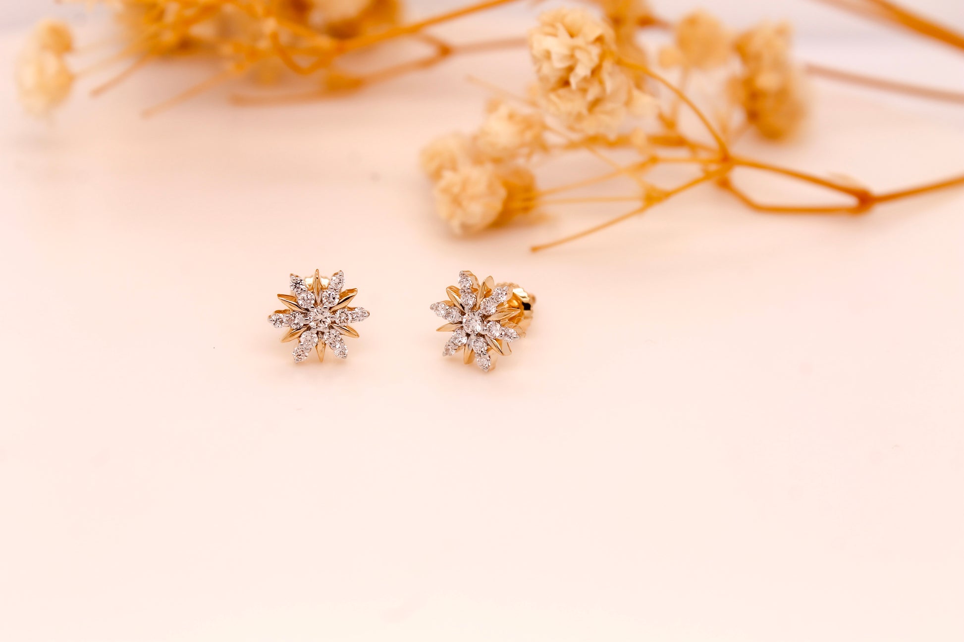 Diamond Snowflake Earrings 0.26 ct