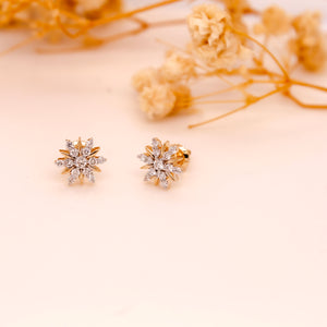 Diamond Snowflake Earrings 0.26 ct