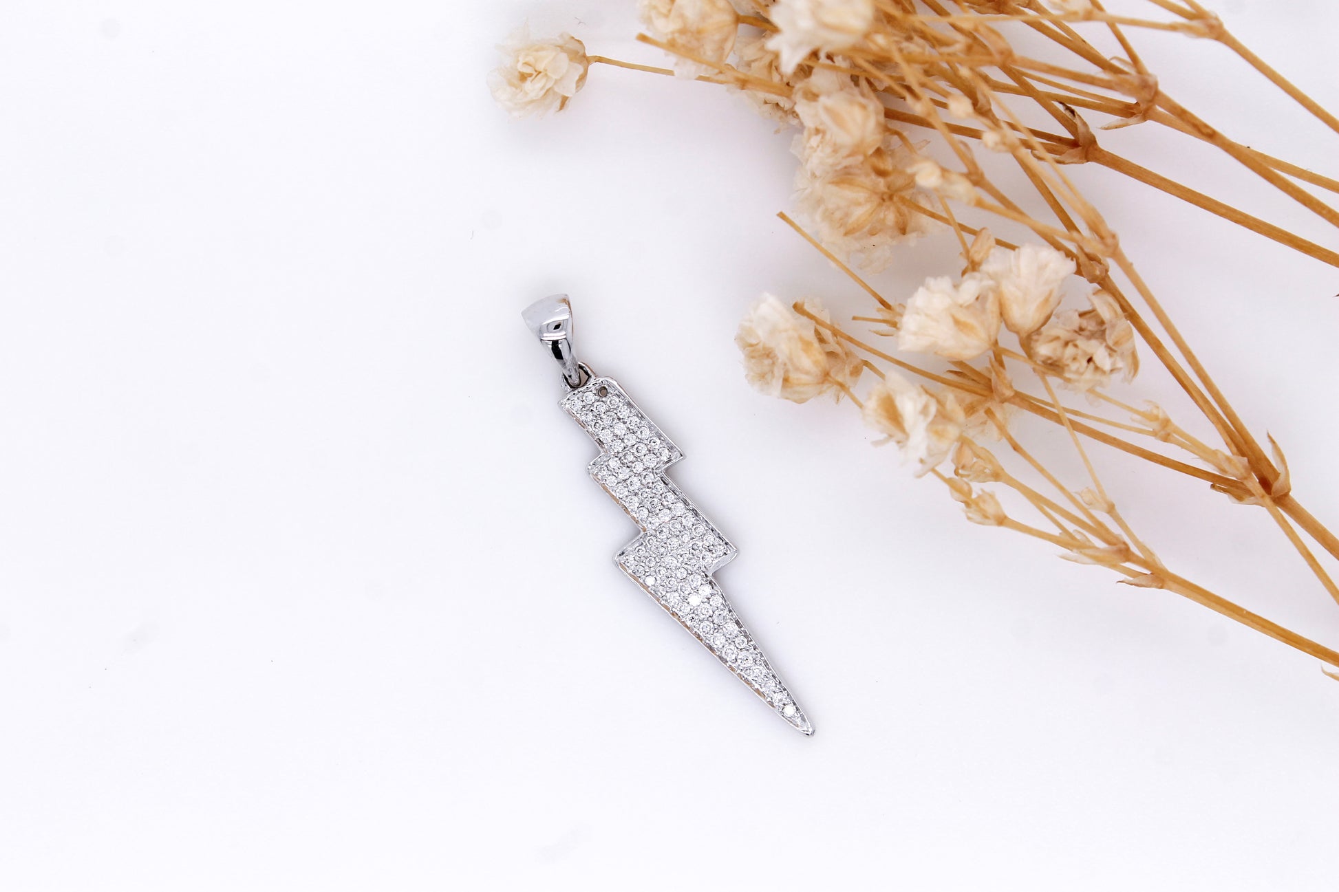 Diamond Lightning Bolt Pendant 0.12 ct