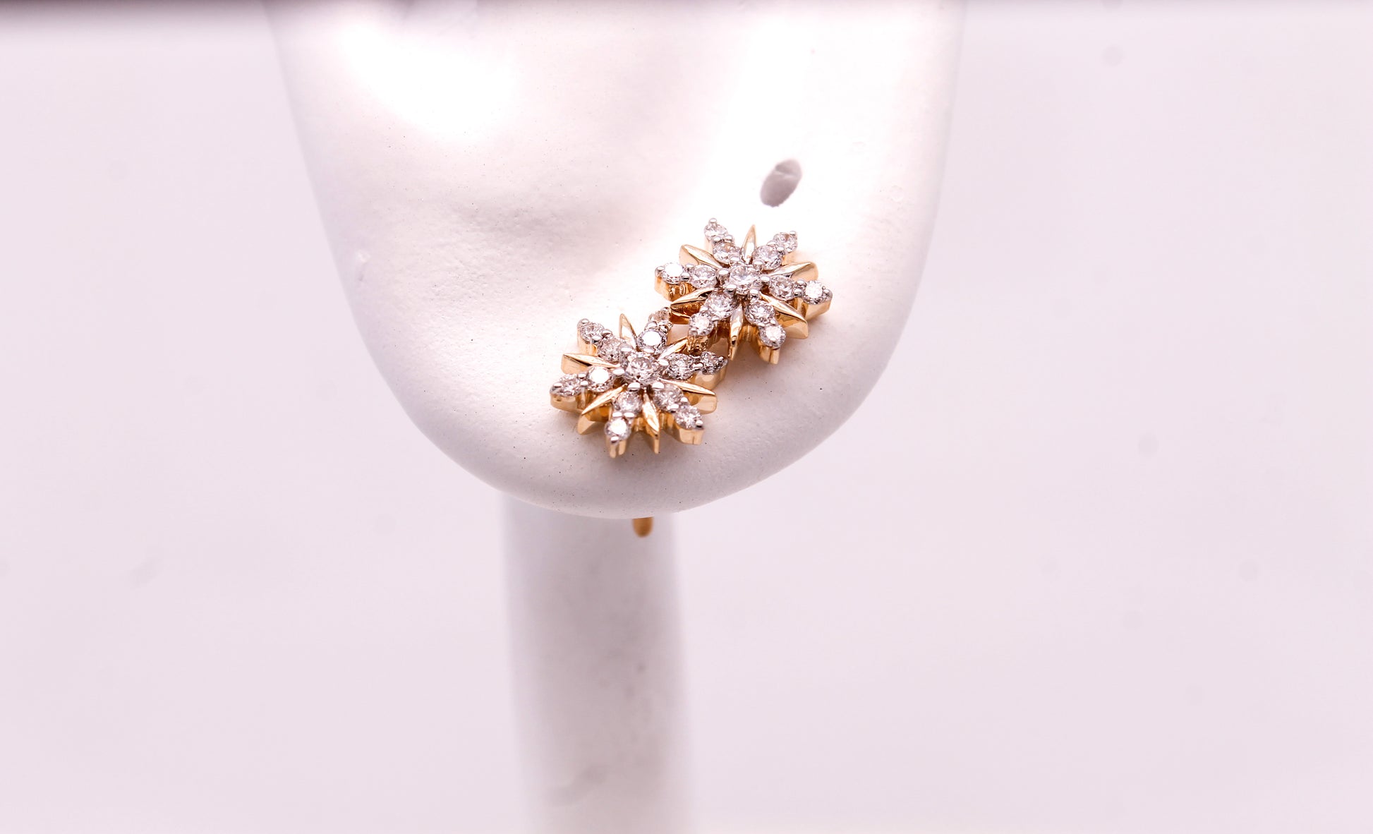 Diamond Snowflake Earrings 0.26 ct