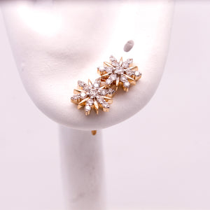 Diamond Snowflake Earrings 0.26 ct