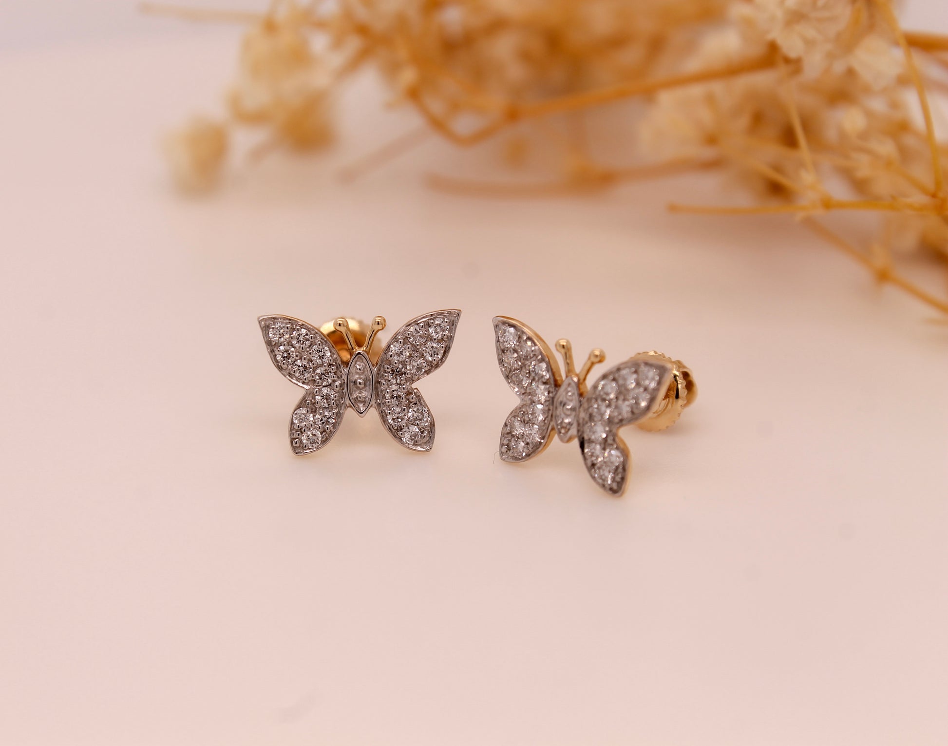 Diamond Butterfly Stud Earring 0.24 ct