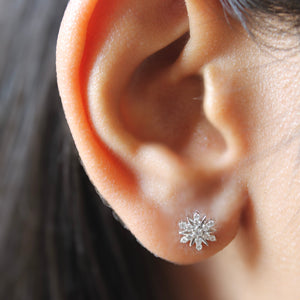 Diamond Snowflake Earrings 0.26 ct