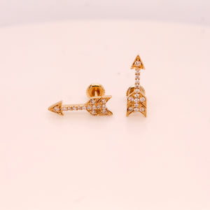 Diamond Arrow Earrings 0.18 ct