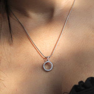 Diamond Circle Pendant  0.24 ct