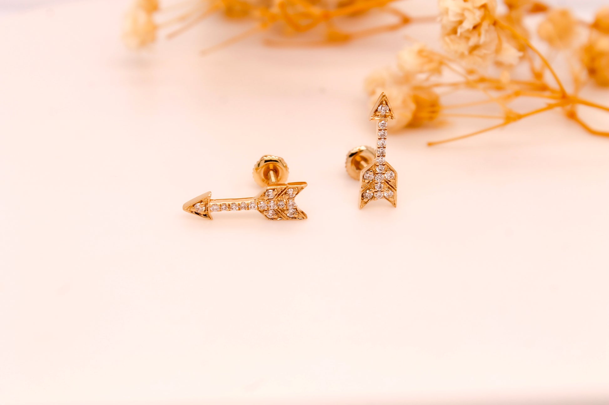 Diamond Arrow Earrings 0.18 ct