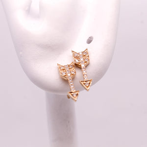 Diamond Arrow Earrings 0.18 ct