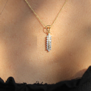 Diamond Feather Pendant 0.31 ct