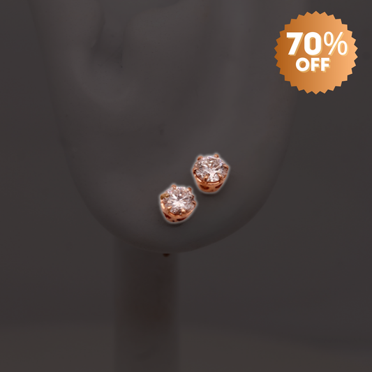 0.30 CTTW Lab Grown Diamond Stud Earrings Round with 14k Solid Gold