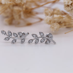 Diamond Leaves Earrings 0.18 ct