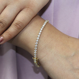 Classic Diamond Tennis Bracelet, Lab Grown Diamond Tennis Bracelet in 14K Gold (1.00 - 3.00 CTTW)