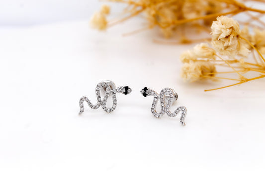 Diamond Snake Earrings 0.27 ct