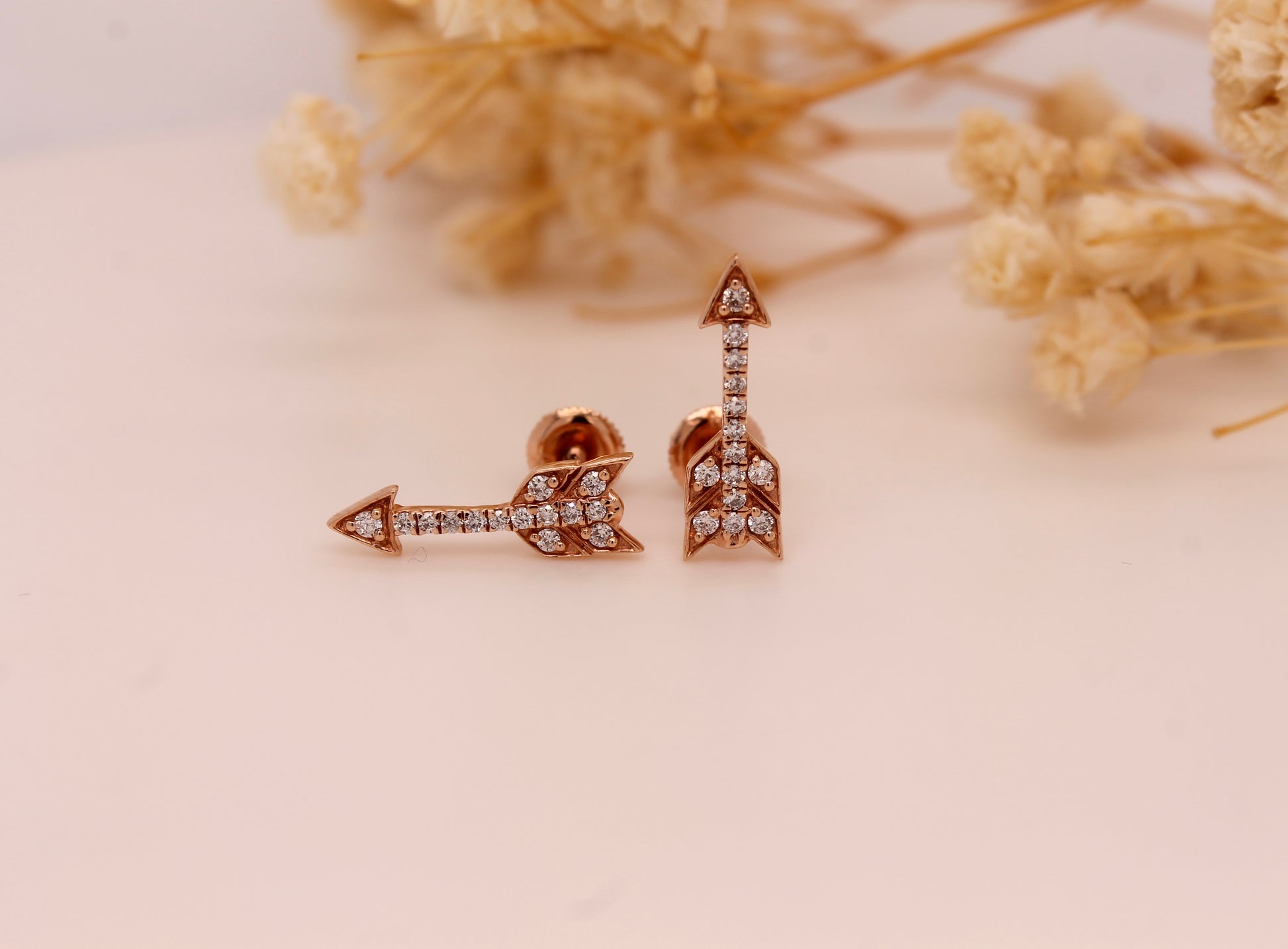 Diamond Arrow Earrings 0.18 ct