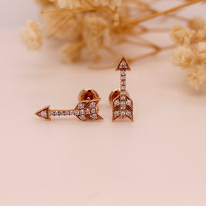 Diamond Arrow Earrings 0.18 ct