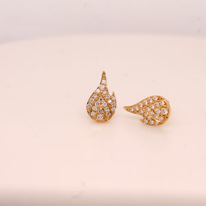 Diamond Pave Fire Stud 0.26 Ct