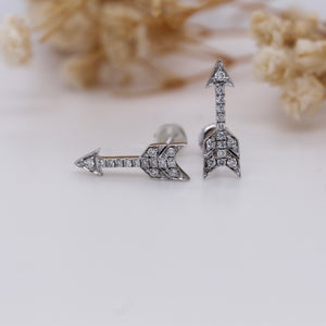 Diamond Arrow Earrings 0.18 ct