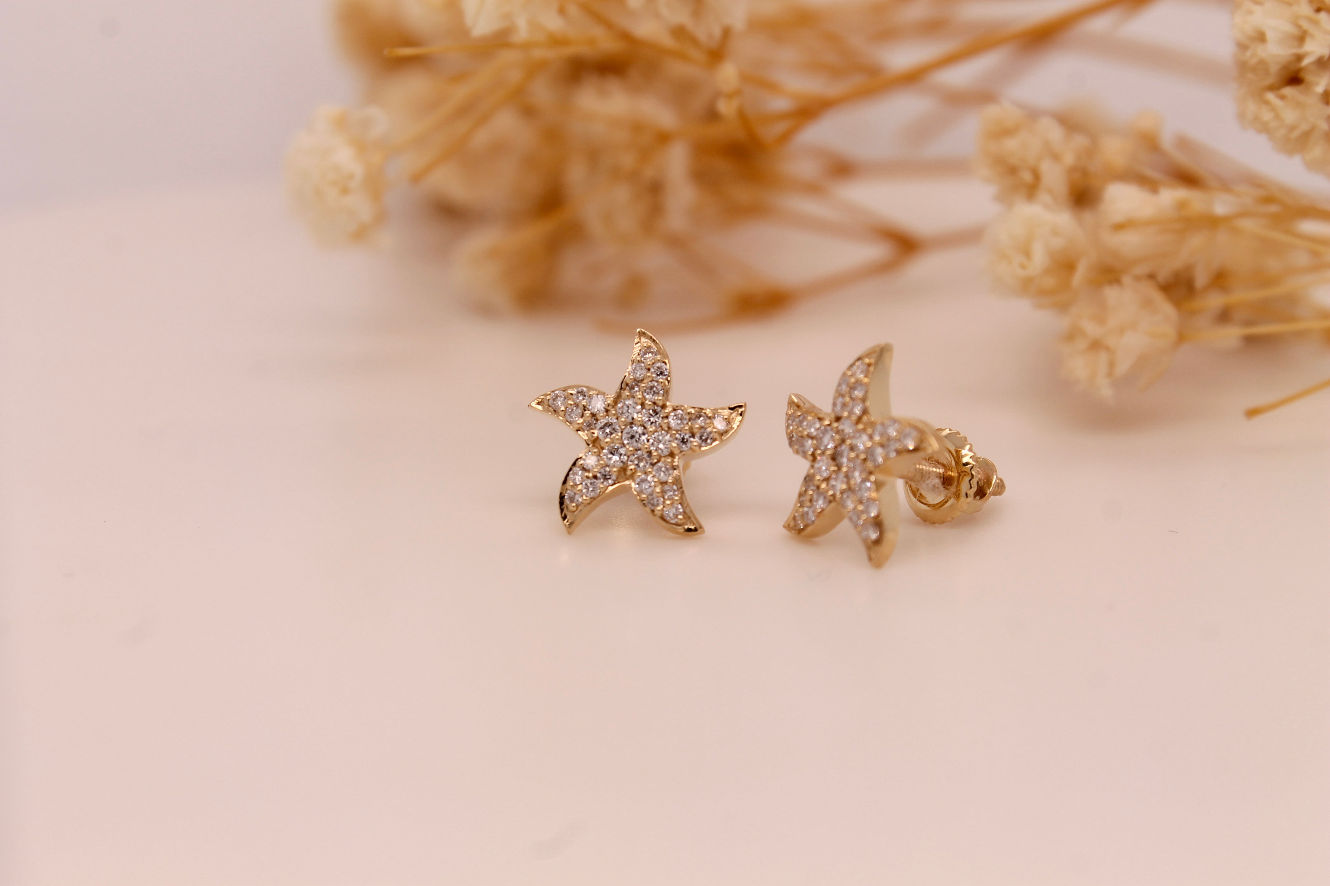 Diamond Starfish Earrings 0.25 ct