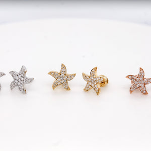 Diamond Starfish Earrings 0.25 ct