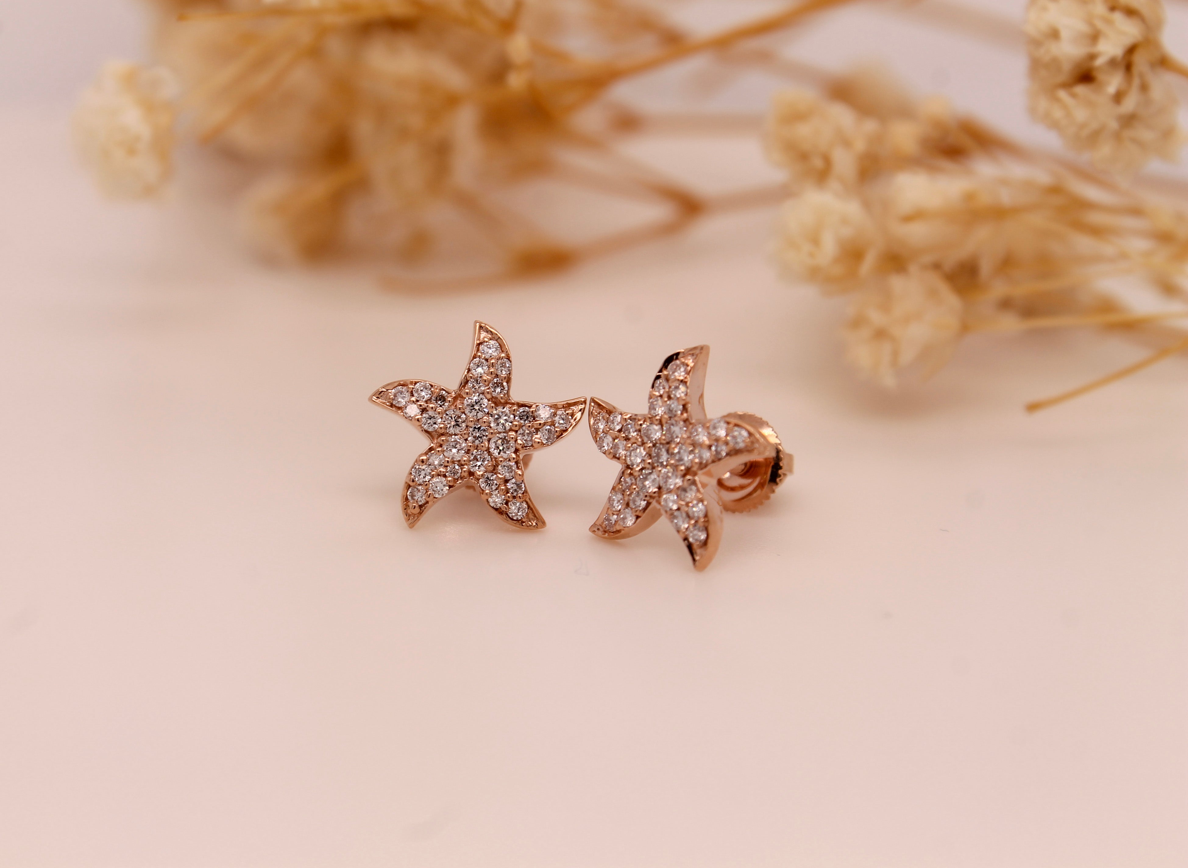 Diamond Starfish Earrings 0.25 ct