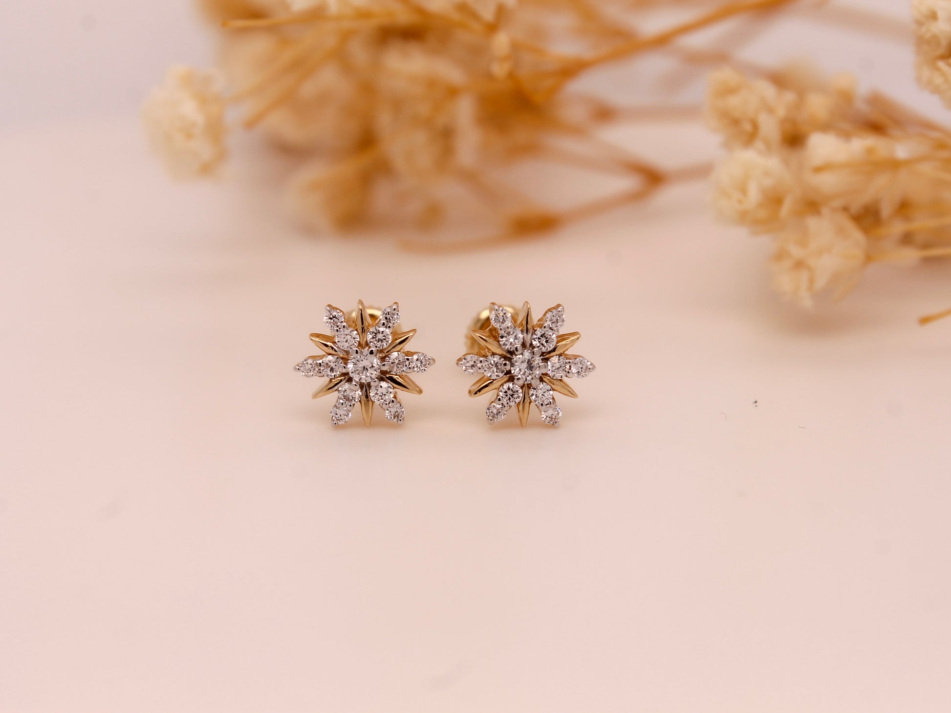 Diamond Snowflake Earrings 0.26 ct