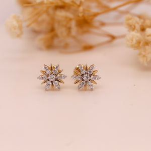 Diamond Snowflake Earrings 0.26 ct