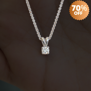 0.75 Ct Diamond Solitaire Pendant, Floating Diamond Pendant with 14K Solid Gold, IGI Certified