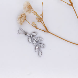 Diamond Leaves Pendant 0.2 ct