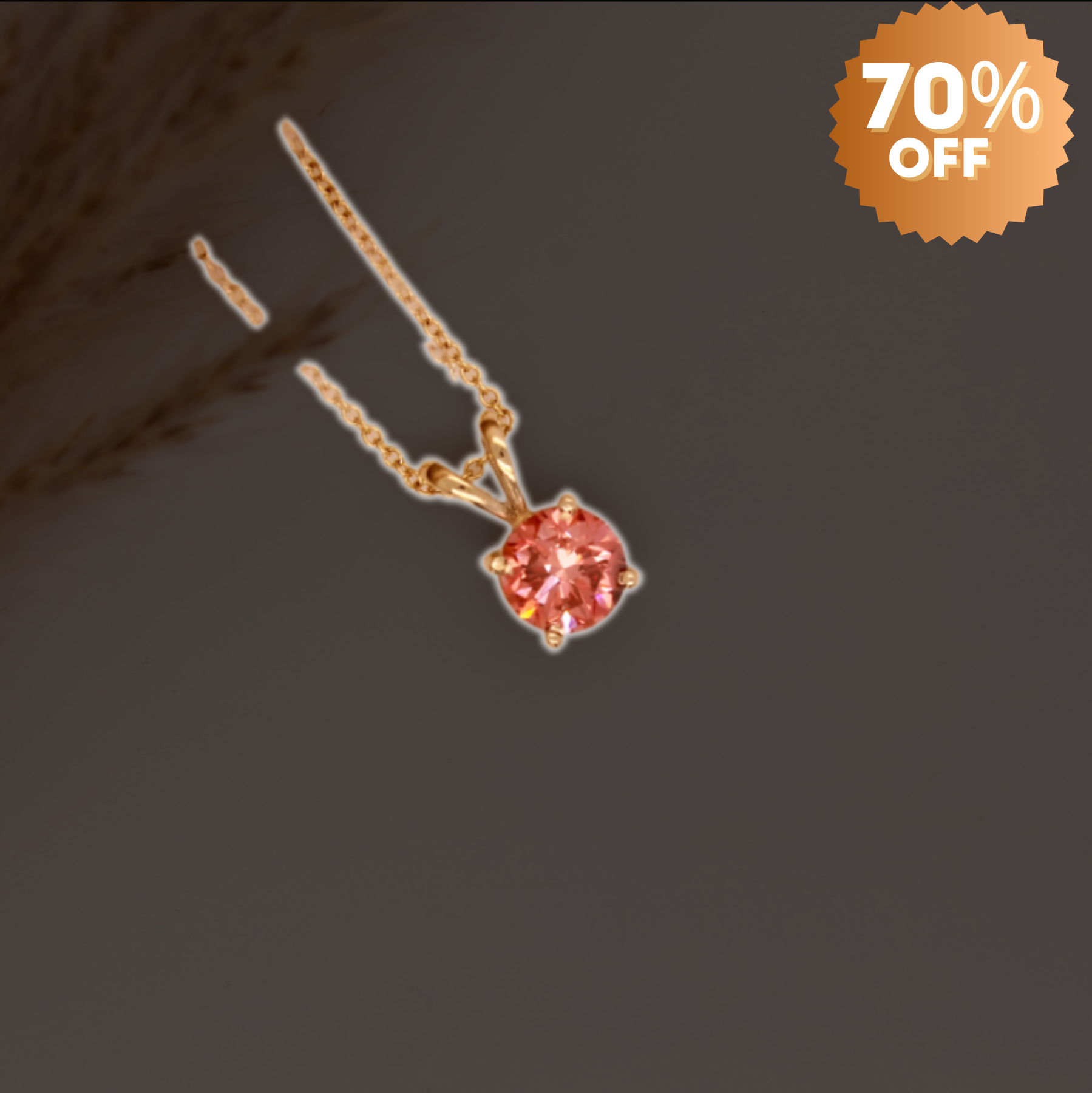 1.00 CT Pink Diamond Necklaces, Rarest Fancy Pink Dimond with 14K Solid Gold, IGI Certified