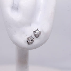 0.40 CTTW Lab Grown Diamond Stud Earrings Round with 14k Solid Gold