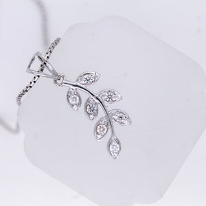 Diamond Leaves Pendant 0.2 ct