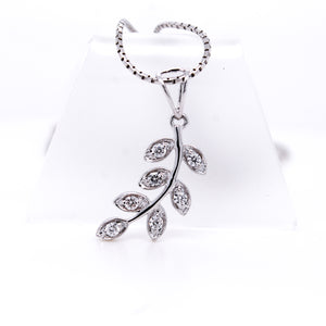 Diamond Leaves Pendant 0.2 ct