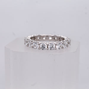 925 Silver CVD Diamond Eternity Band