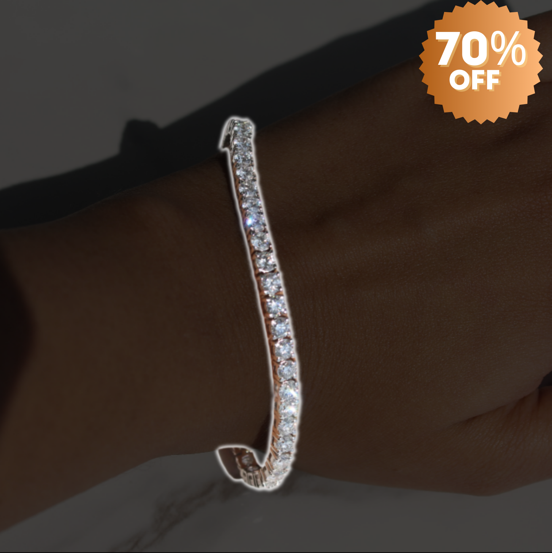 6.00 CTTW Classic Diamond Tennis Bracelet, Lab Grown Diamond Tennis Bracelet in 14K Gold