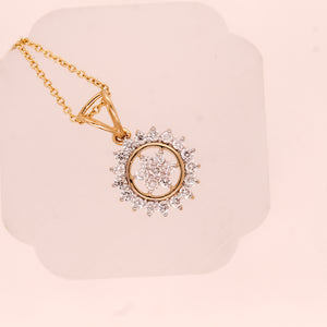 Diamond Sun Pendant 0.39 ct