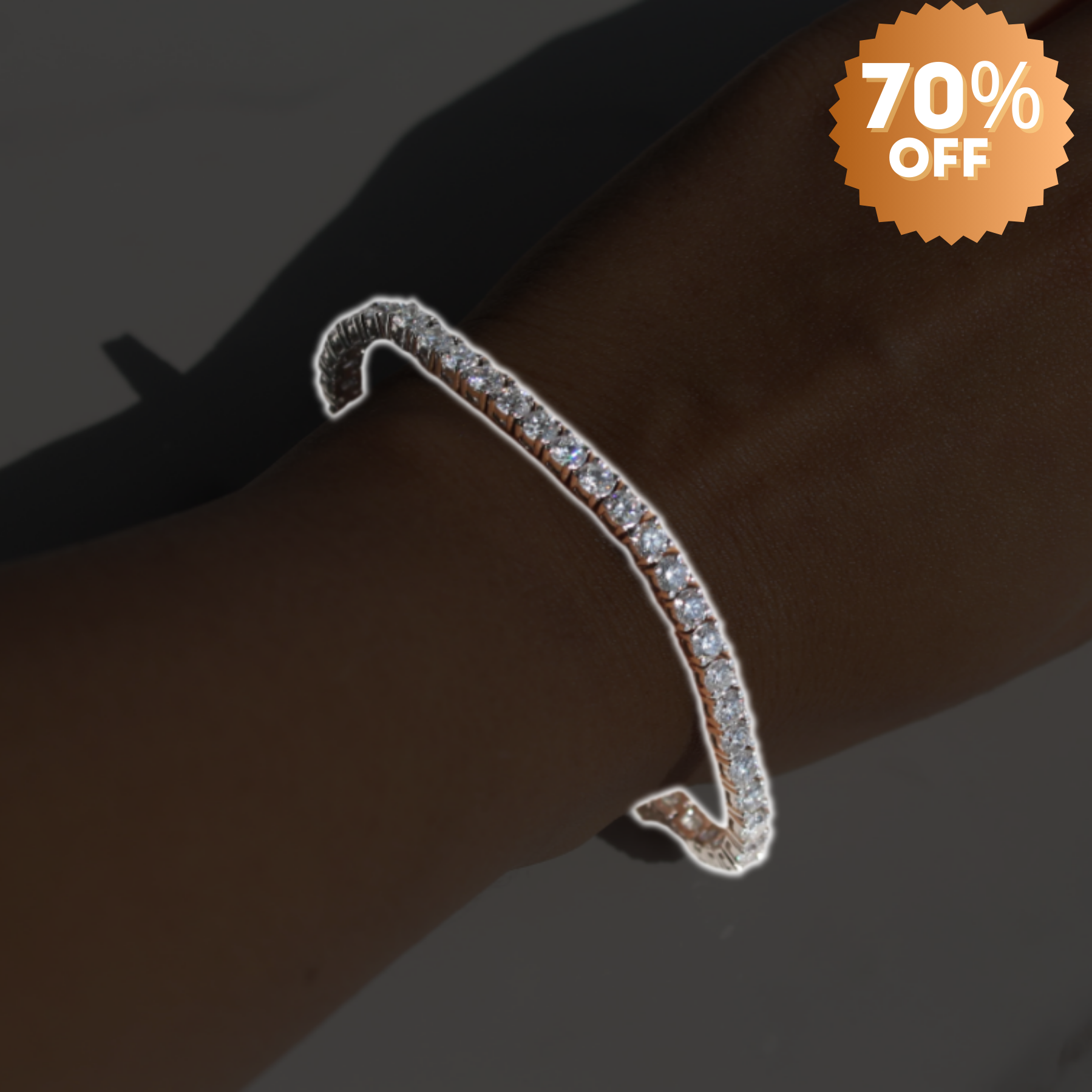 5.00 CTTW Classic Diamond Tennis Bracelet, Lab Grown Diamond Tennis Bracelet in 14K Gold