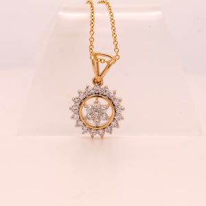 Diamond Sun Pendant 0.39 ct