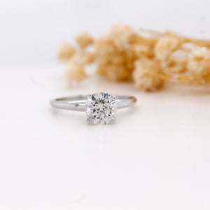 Round Solitaire Diamond Ring 1.02 ct