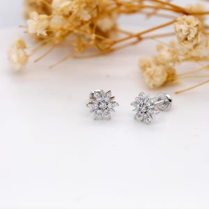 Diamond Snowflake Earrings 0.26 ct