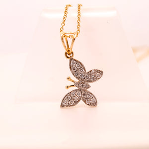 Diamond Butterfly Pendant 0.25 ct