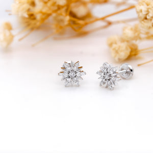 Diamond Snowflake Earrings 0.26 ct