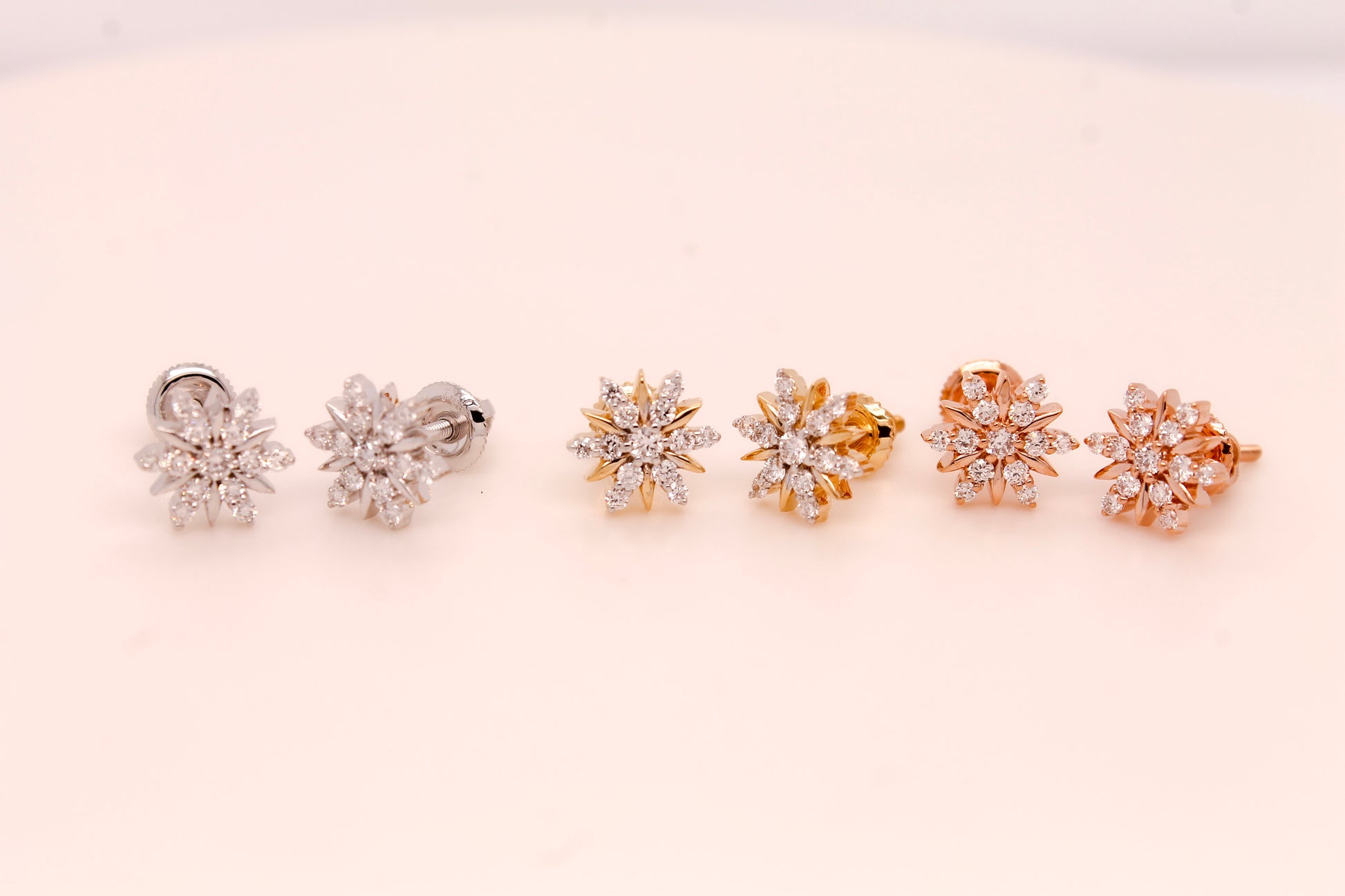 Diamond Snowflake Earrings 0.26 ct