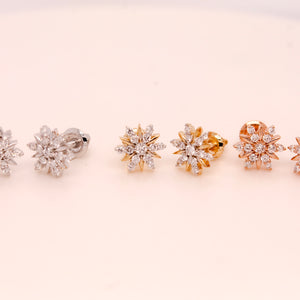 Diamond Snowflake Earrings 0.26 ct