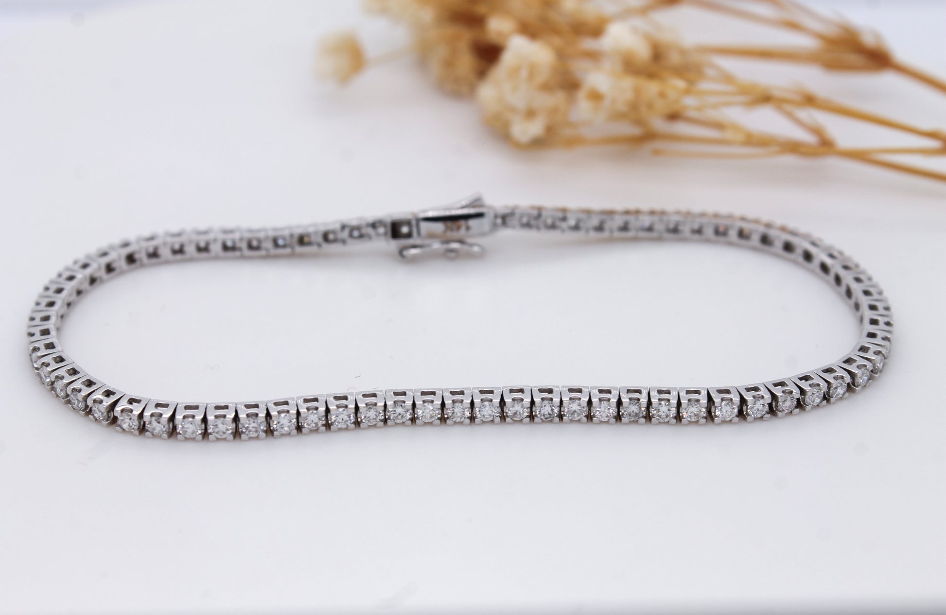 Classic Diamond Tennis Bracelet, Lab Grown Diamond Tennis Bracelet in 14K Gold (1.00 - 3.00 CTTW)