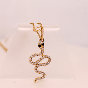 Diamond Snake Pendant 0.25 ct