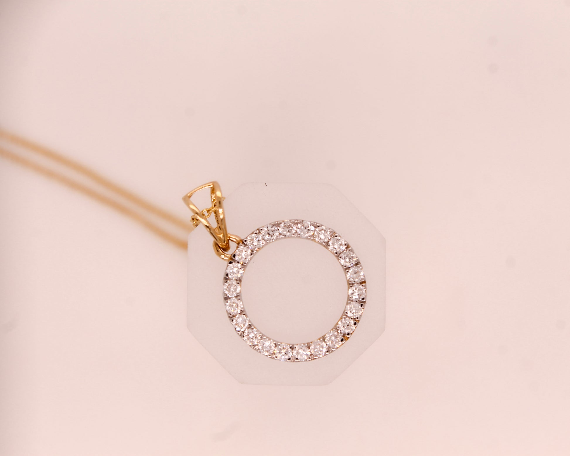 Diamond Circle Pendant  0.24 ct