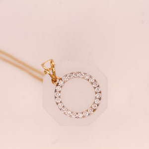 Diamond Circle Pendant  0.24 ct