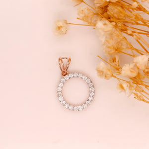 Diamond Circle Pendant  0.24 ct